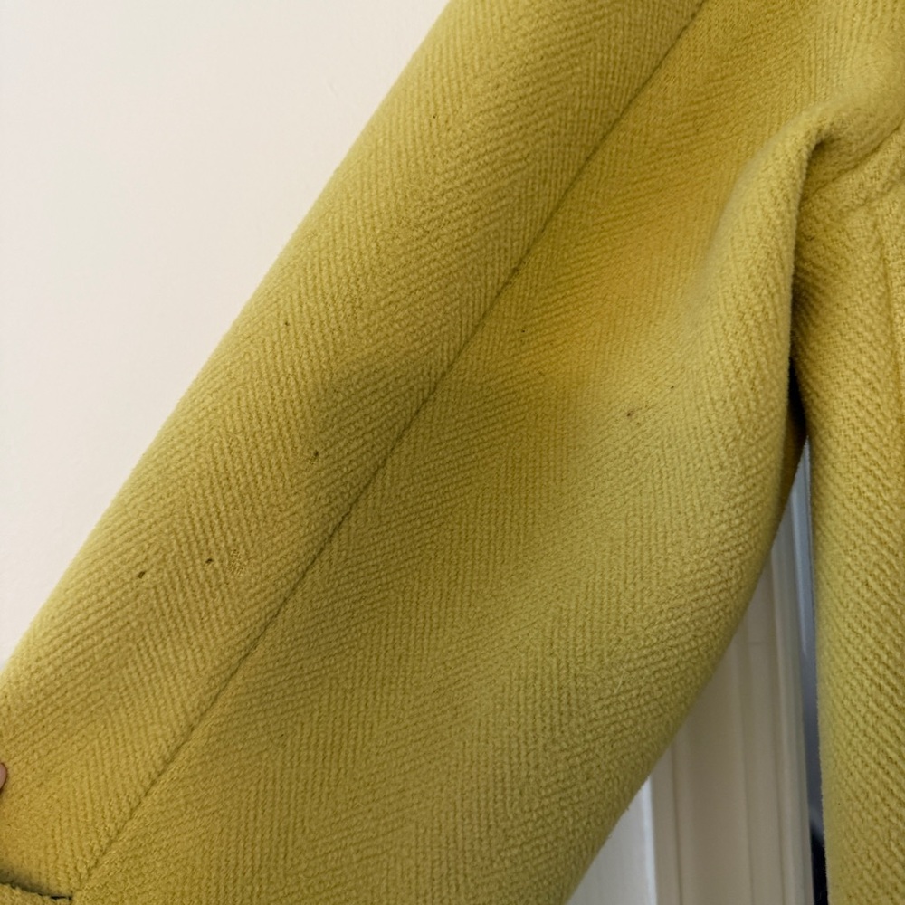 Burberry London Wool Yellow Duffel Coat - Picture 12 of 15